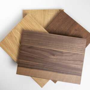 Holzplatten Echtholz furniert in Eiche und Nuss