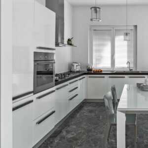 Küche in glasoptik Bianco Glänzend