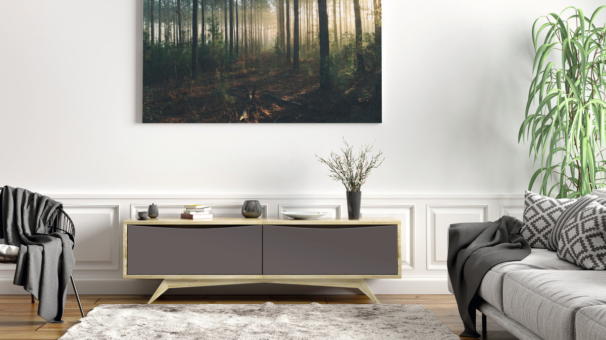 Lowboard in Graphitgrau