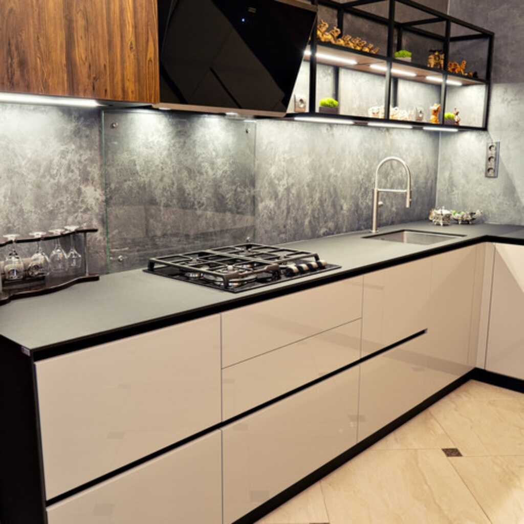 HPL Platte Arbeitsplatte Prado Achatgrau