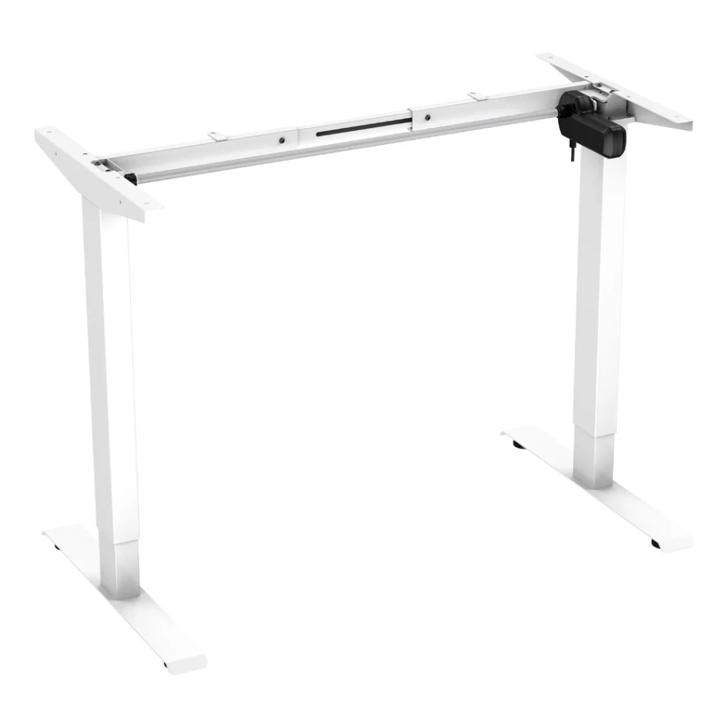 Höhenverstellbarer Schreibtisch in Weiß