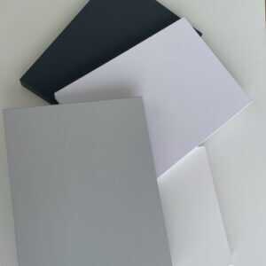 Fenix Platten grau, weiß und schwarz matt